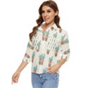 Cute boba Women s Quarter Sleeve Pocket Shirt View3