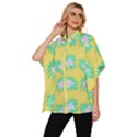 Mazipoodles Bold Daises Yellow Women s Batwing Button Up Shirt View2