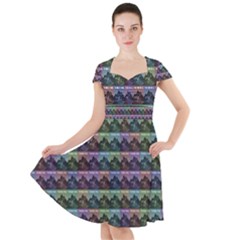 Inspirational Think Big Concept Pattern Cap Sleeve Midi Dress by dflcprintsclothing