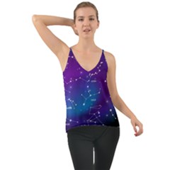 Realistic Night Sky With Constellations Chiffon Cami by Cowasu