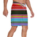 Horizontal Line Colorful Men s Beach Shorts View3