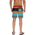 Horizontal Line Colorful Men s Beach Shorts View4