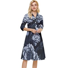 Pattern Flower Design Nature Classy Knee Length Dress by Grandong