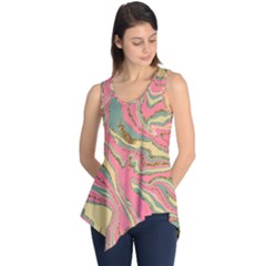 Pattern Glitter Pastel Layer Sleeveless Tunic by Grandong