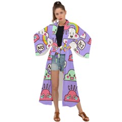 Cloud-seamless-pattern -- Maxi Kimono by pakminggu