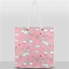 Cute-unicorn-seamless-pattern Full Print Rope Handle Tote (large) by pakminggu