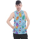 Cute-kawaii-ice-cream-seamless-pattern Men s Sleeveless Hoodie View1