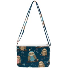 Seamless-pattern-owls-dreaming Double Gusset Crossbody Bag by pakminggu