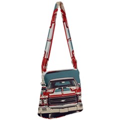 Car Vehicle Vintage Automobile Zipper Messenger Bag by Ravend