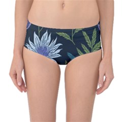 Abstract Floral- Ultra-stead Pantone Fabric Mid-waist Bikini Bottoms by shoopshirt