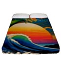 Waves Rainbow Sea Fitted Sheet (King Size) View1