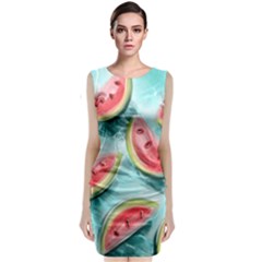 Watermelon Fruit Juicy Summer Heat Classic Sleeveless Midi Dress by uniart180623