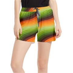 Swirl Abstract Twirl Wavy Wave Pattern Women s Runner Shorts by pakminggu