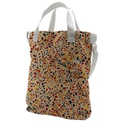 Autumn Leaves Pattern Canvas Messenger Bag by pakminggu