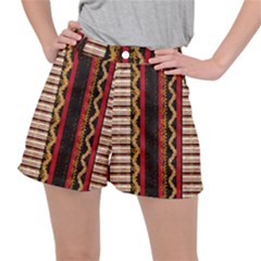 Textile Pattern Abstract Fabric Women s Ripstop Shorts by pakminggu