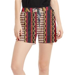 Textile Pattern Abstract Fabric Women s Runner Shorts by pakminggu