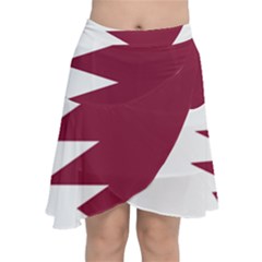 Heart-love-flag-qatar Chiffon Wrap Front Skirt by Bedest