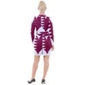 Heart-love-flag-qatar Button Long Sleeve Dress View2