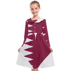 Heart-love-flag-qatar Kids  Midi Sailor Dress by Bedest