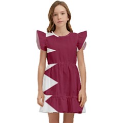 Heart-love-flag-qatar Kids  Winged Sleeve Dress by Bedest