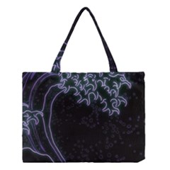 Vapor Wave Aesthetic Art Neon Asian Kanagawa Japanese Medium Tote Bag by Cowasu