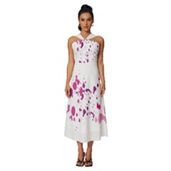 Blot-01  Sleeveless Cross Front Cocktail Midi Chiffon Dress by nateshop