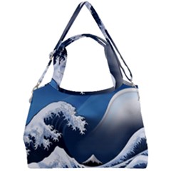 The Great Wave Off Kanagawa Double Compartment Shoulder Bag by pakminggu