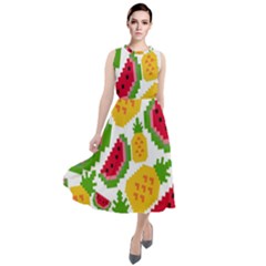 Watermelon -12 Round Neck Boho Dress by nateshop