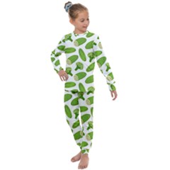 Vegetable Pattern With Composition Broccoli Kids  Long Sleeve Set  by pakminggu