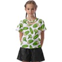 Vegetable Pattern With Composition Broccoli Kids  Front Cut T-Shirt View1