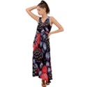 Berries-01 V-Neck Chiffon Maxi Dress View1