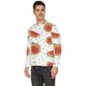 Seamless Background Pattern with Watermelon Slices Men s Fleece Sweatshirt View2