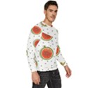 Seamless Background Pattern with Watermelon Slices Men s Fleece Sweatshirt View3