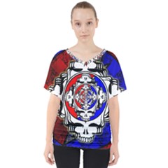 The Grateful Dead V-neck Dolman Drape Top by Grandong