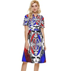 The Grateful Dead Button Top Knee Length Dress by Grandong