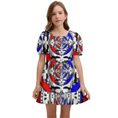 The Grateful Dead Kids  Short Sleeve Dolly Dress by Grandong