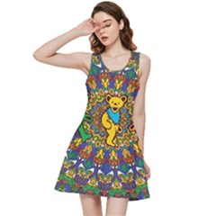 Dead Dancing Bears Grateful Dead Pattern Inside Out Racerback Dress by Grandong