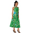 Golf Course Par Golf Course Green Sleeveless Cross Front Cocktail Midi Chiffon Dress View3