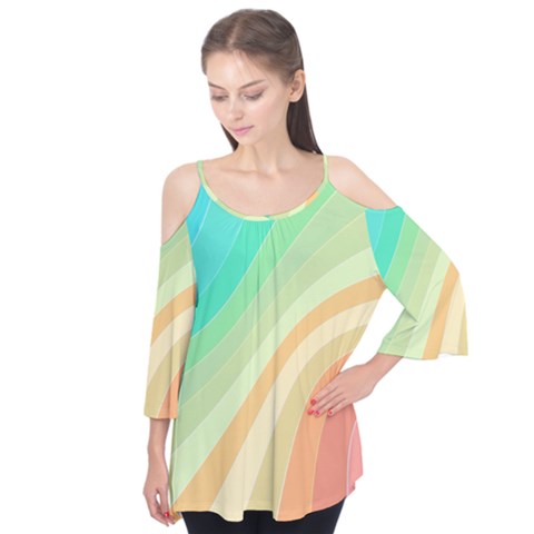 Arrangement-aesthetics-aesthetic Flutter Sleeve T-shirt  by Bedest