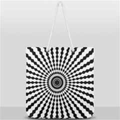 Starburst-sunburst-hypnotic Full Print Rope Handle Tote (large) by Bedest