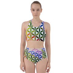 Mandala Rainbow Colorful Racer Back Bikini Set by Bedest