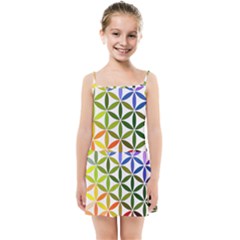 Mandala Rainbow Colorful Kids  Summer Sun Dress by Bedest