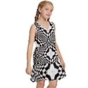 Tile-repeating-pattern-texture Kids  Sleeveless Tiered Mini Dress View3