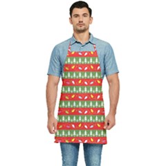 Christmas-papers-red-and-green Kitchen Apron by Bedest