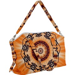 Abstract-kaleidoscope-colorful Canvas Crossbody Bag by Bedest