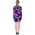 Box-abstract-frame-square V-neck Bodycon Long Sleeve Dress View2