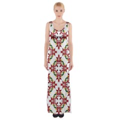 Christmas-wallpaper-background Thigh Split Maxi Dress by Bedest