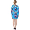 Abstract-kaleidoscope-pattern V-neck Bodycon Long Sleeve Dress View2