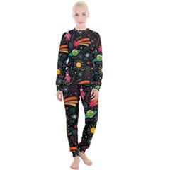 Space Seamless Pattern Women s Lounge Set by pakminggu