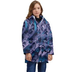 Abstract Trims Kids  Hooded Longline Puffer Jacket by pakminggu